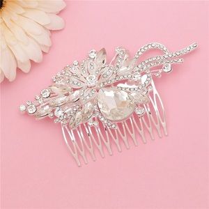 Large bling crystal diamond hair comb bride